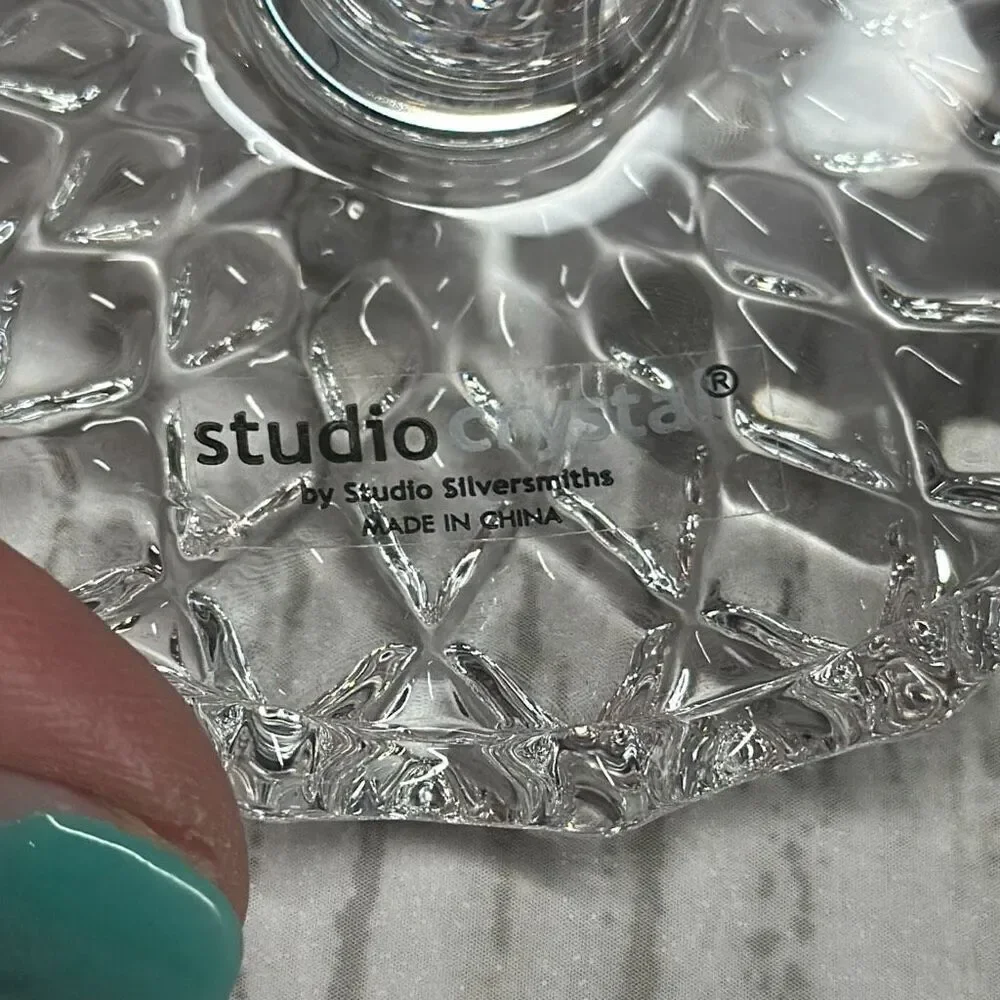 Cellini Collection Fine Crystal‎ Ring Holder Studio Crystal Godinger 2”